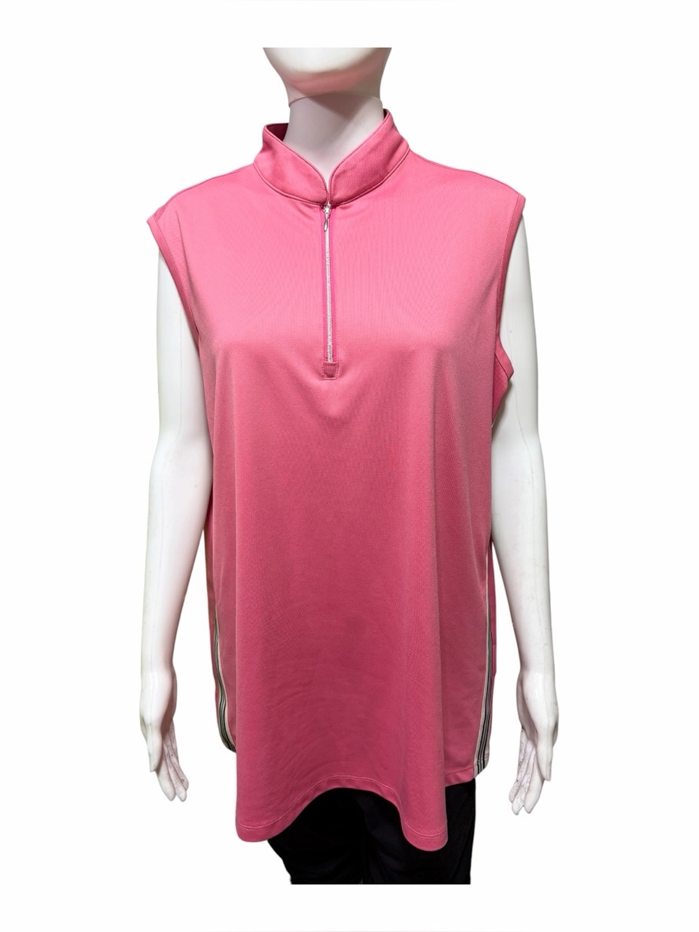 Bermuda Sands Coral Sleeveless Golf Polo 1/4 Zip Women’s Size 2XL